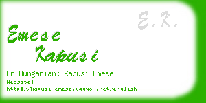 emese kapusi business card